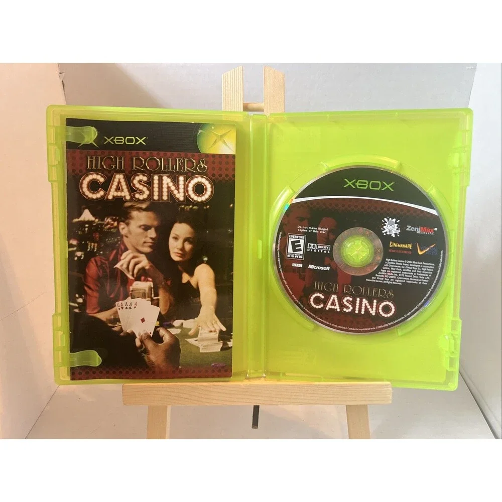 High Rollers Casino (Microsoft Xbox, 2004) W/ Manual